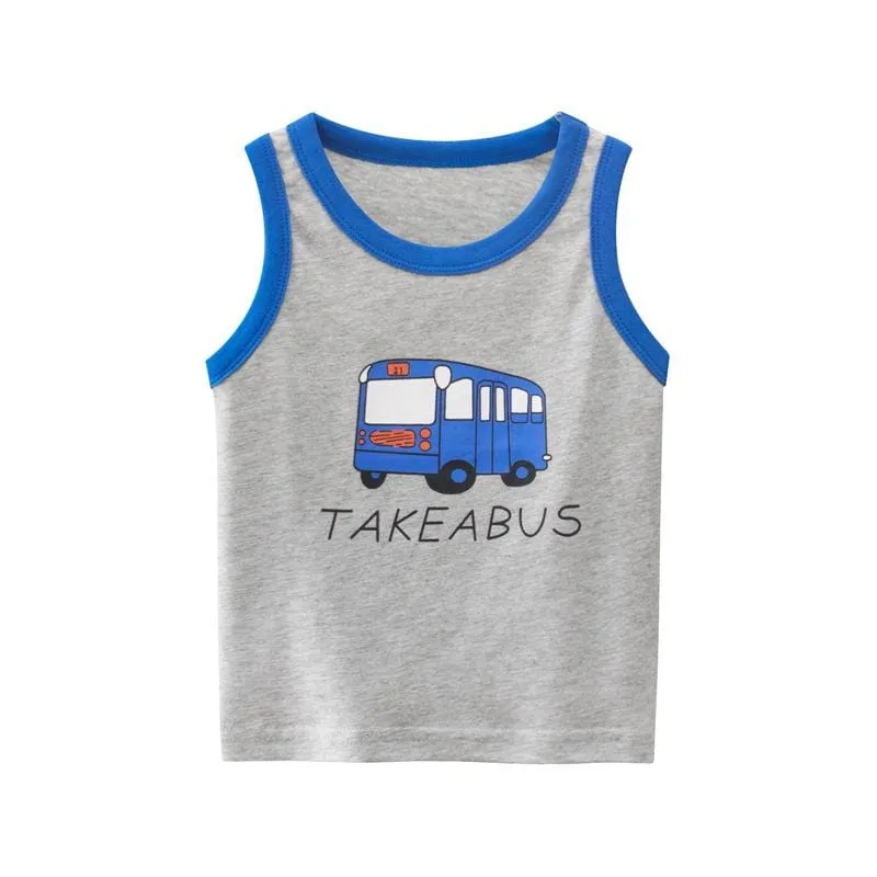 Toddler/Kid Boy's Trucks/Rocket Prints Tank (3 designs)