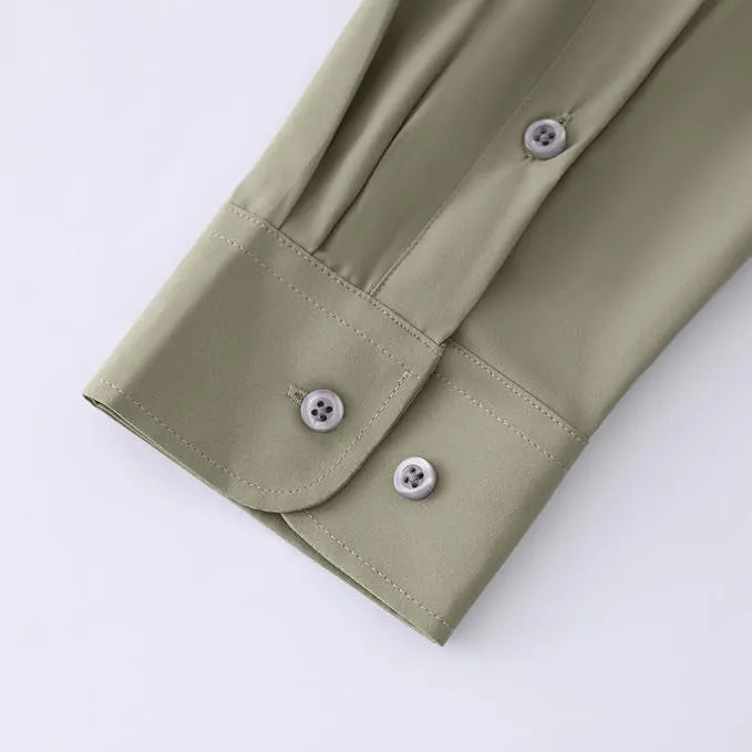 Uniform Unicorn Men's Formal Grullo Shirt - Slim Fit Long Sleeve with Pocket | Office Wear | Formal Wear | Daily Wear (Shirt_Grullo)