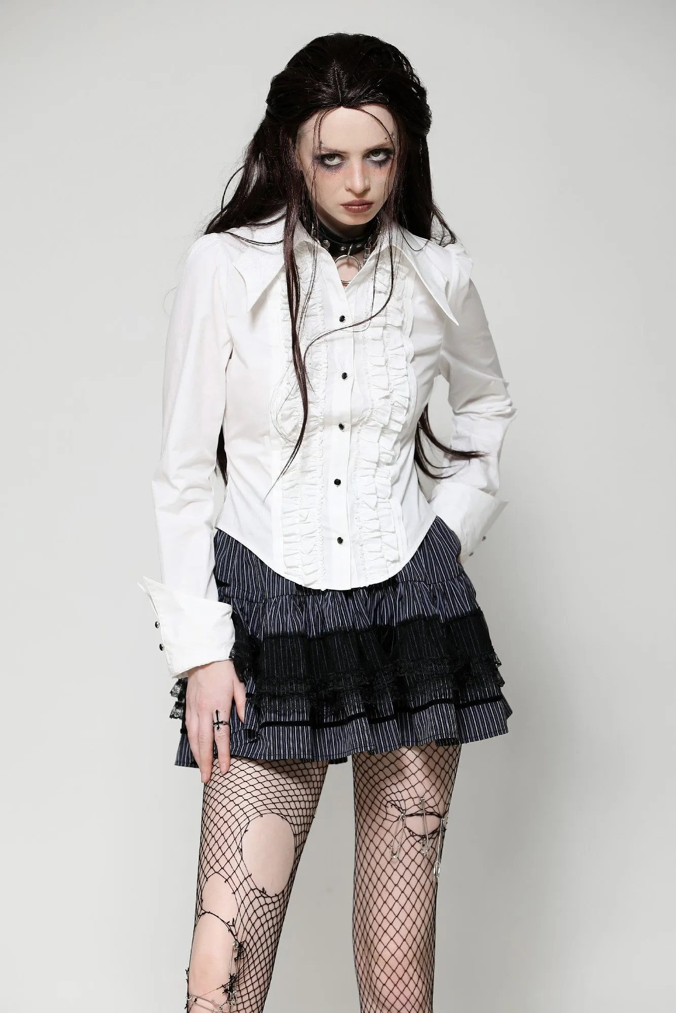White Gothic Demon Shirt IW103WH
