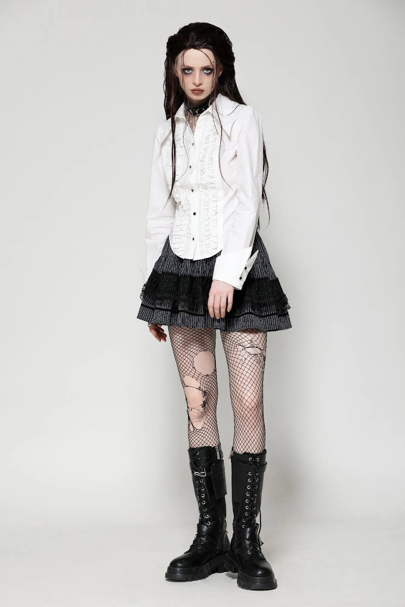 White Gothic Demon Shirt IW103WH