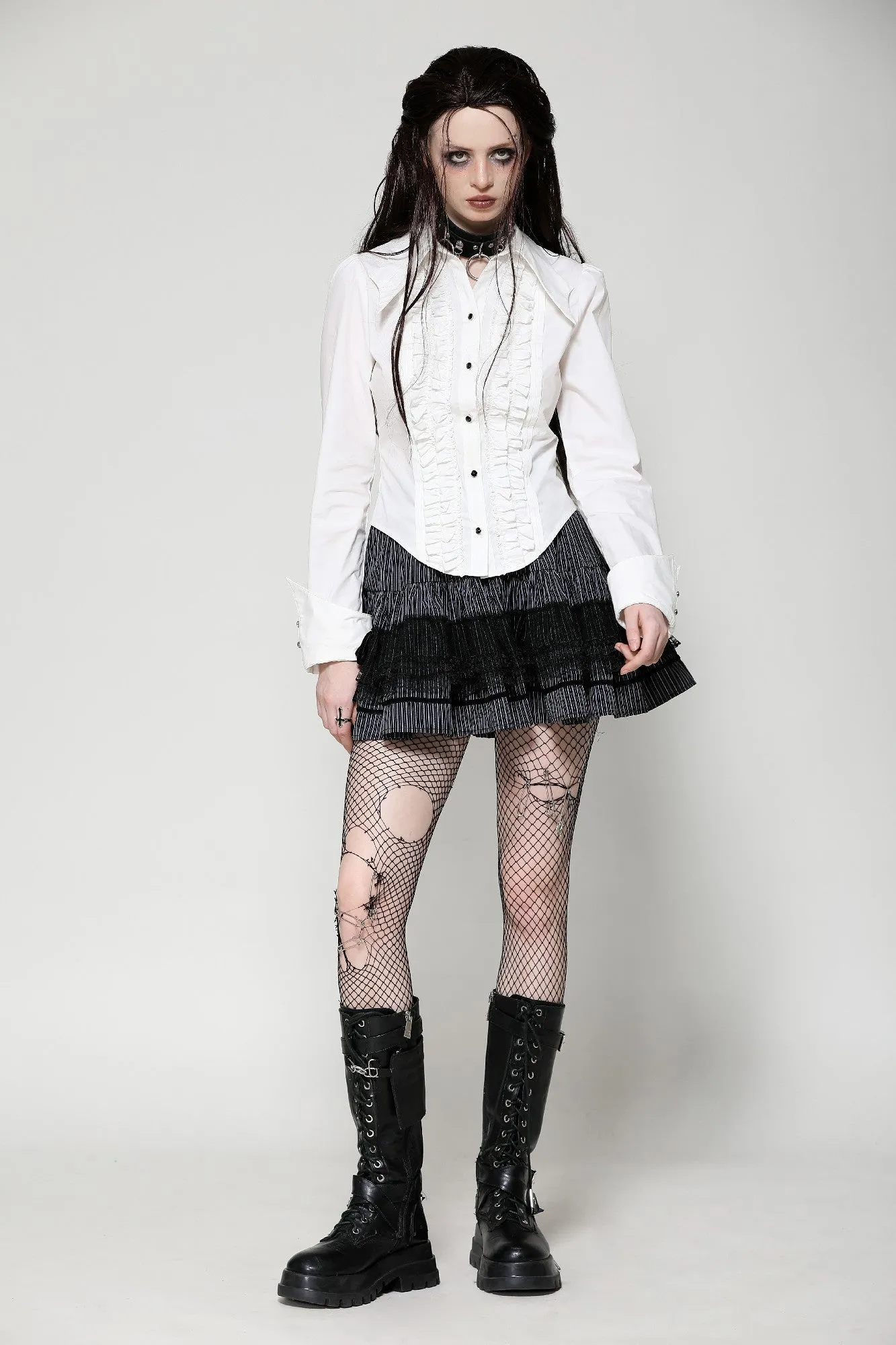 White Gothic Demon Shirt IW103WH