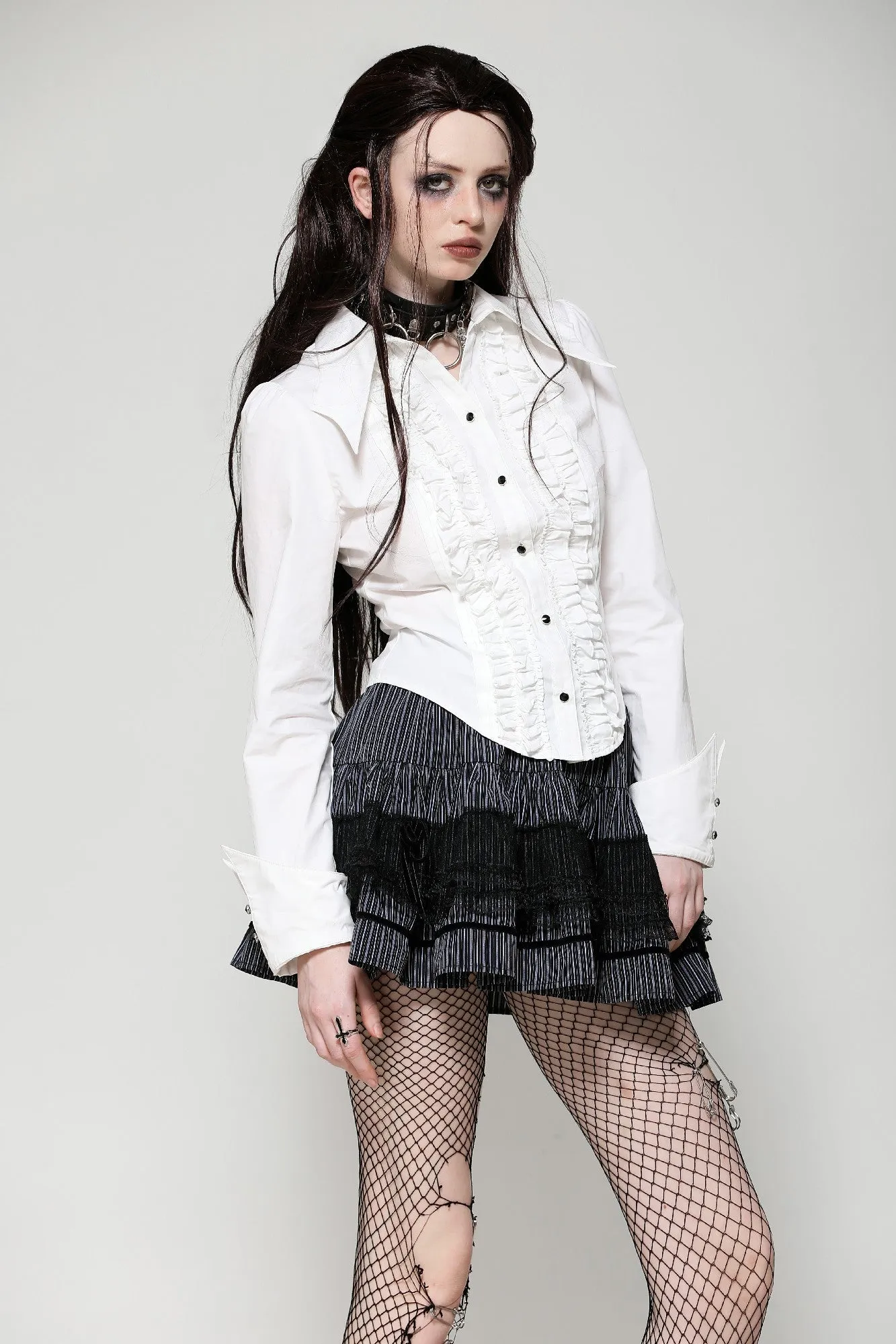 White Gothic Demon Shirt IW103WH