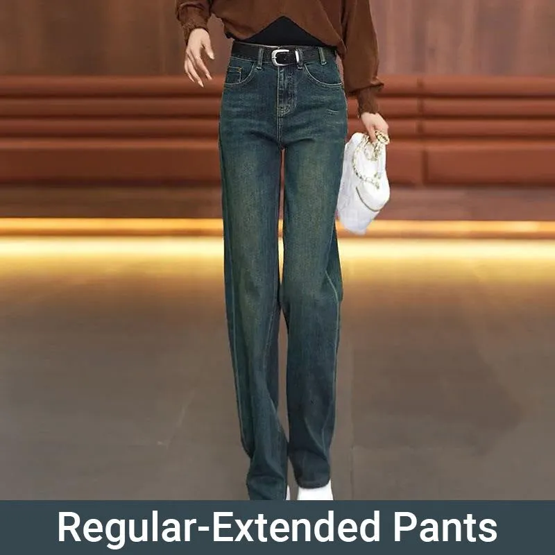 Womens Versatile Loose Fit Straight Jeans