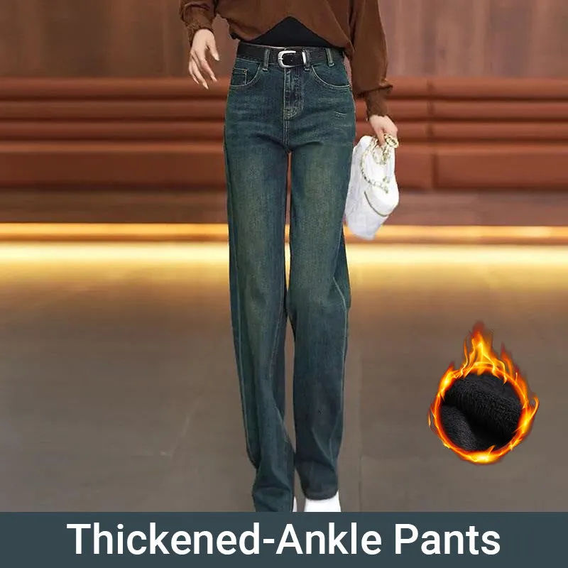 Womens Versatile Loose Fit Straight Jeans