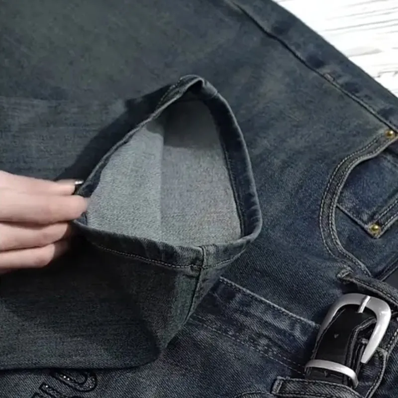 Womens Versatile Loose Fit Straight Jeans